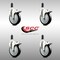 Service Caster 5 Inch 316SS Black Poly Swivel 1-3/8 Inch Expanding Stem Caster Set Lock Brake SCC-SS316TTLEX20S514-PPUB-BLK-138-4 - alternate 2